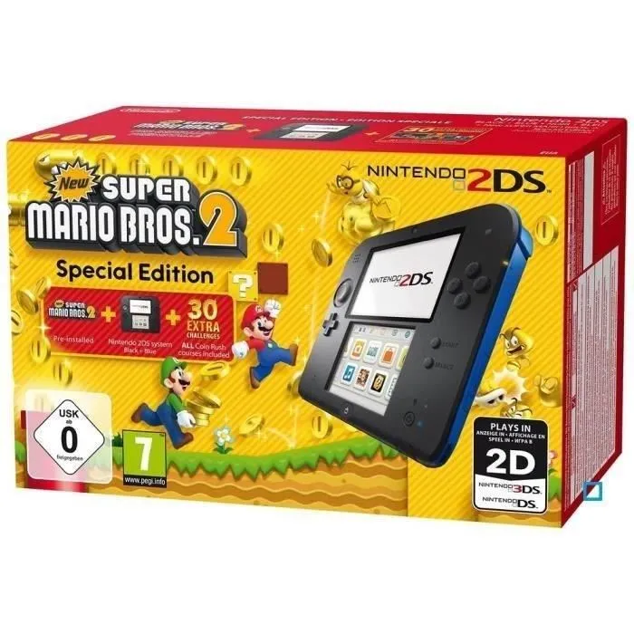 Console NINTENDO 2DS + Super Mario Bros 2 - Noir et Bleu - Reconditionné - Excellent état refurbished - 275,72 € Console NINTENDO 2DS + Super Mario Bros 2 - Noir et Bleu - Reconditionné - Excellent état refurbished reconditionné disponible sur Cdiscount Seconde Vie