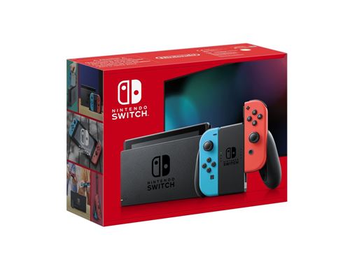 Console Nintendo Switch avec paire de Joy-Con Rouge et Bleu Neon V2 État correct Nintendo reconditionné disponible sur Fnac