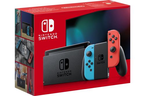 Console Nintendo Switch avec paire de Joy-Con sans fil Rouge et Bleu Neon V3 État correct Nintendo reconditionné disponible sur Fnac