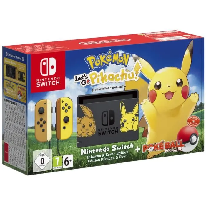 Acheter Console Nintendo Switch • Édition Limitée Pikachu & Évoli + Pokémon: Lets Go Pikachu (Pré-installé) + Poké Ball Plus refurbished - 389,00 € Console Nintendo Switch • Édition Limitée Pikachu & Évoli + Pokémon: Lets Go Pikachu (Pré-installé) + Poké Ball Plus refurbished reconditionné disponible sur Cdiscount Seconde Vie
