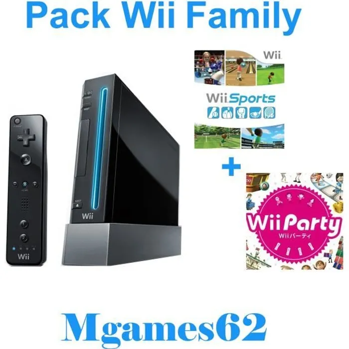 Acheter Console Nintendo Wii Noire - Pack Family - Wii Sports et Wii Party inclus refurbished - 159,90 € Console Nintendo Wii Noire - Pack Family - Wii Sports et Wii Party inclus refurbished reconditionné disponible sur Cdiscount Seconde Vie