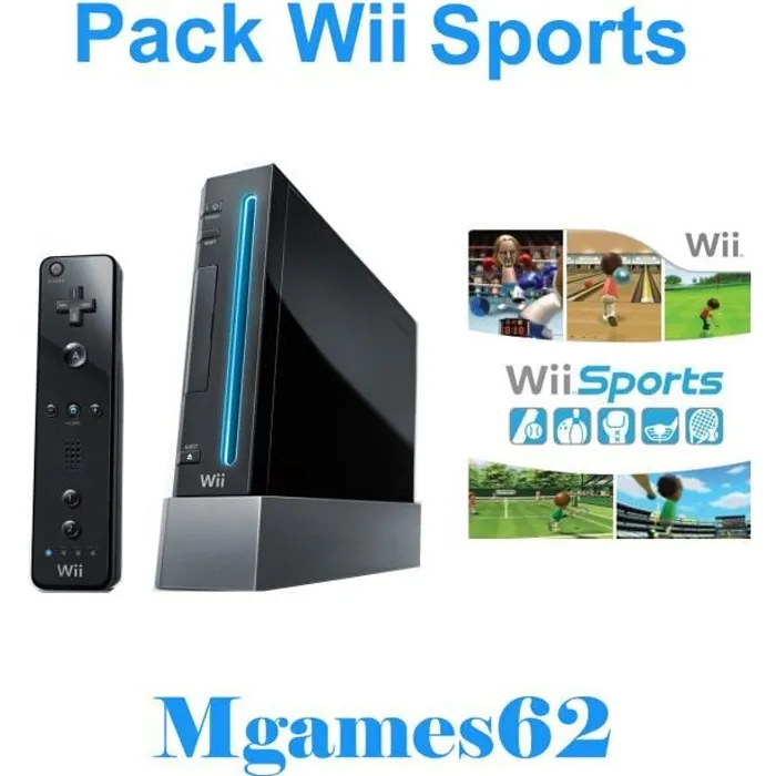 Acheter Console Nintendo Wii Noire - Wii Sports Pack - Nintendo - Sans fil - Collector refurbished - 134,90 € Console Nintendo Wii Noire - Wii Sports Pack - Nintendo - Sans fil - Collector refurbished reconditionné disponible sur Cdiscount Seconde Vie