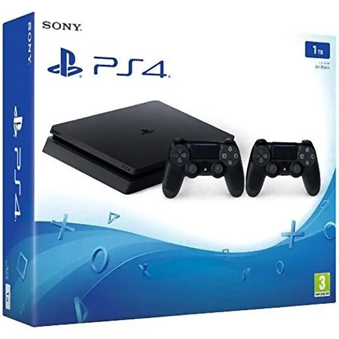 Console PlayStation 4 Slim 1To Noir Bundle avec 2 manettes sans fil DualShock 4 V.2 Reconditionné - 216,90 € Console PlayStation 4 Slim 1To Noir Bundle avec 2 manettes sans fil DualShock 4 V.2 Reconditionné Sony reconditionné disponible sur Cdiscount Seconde Vie