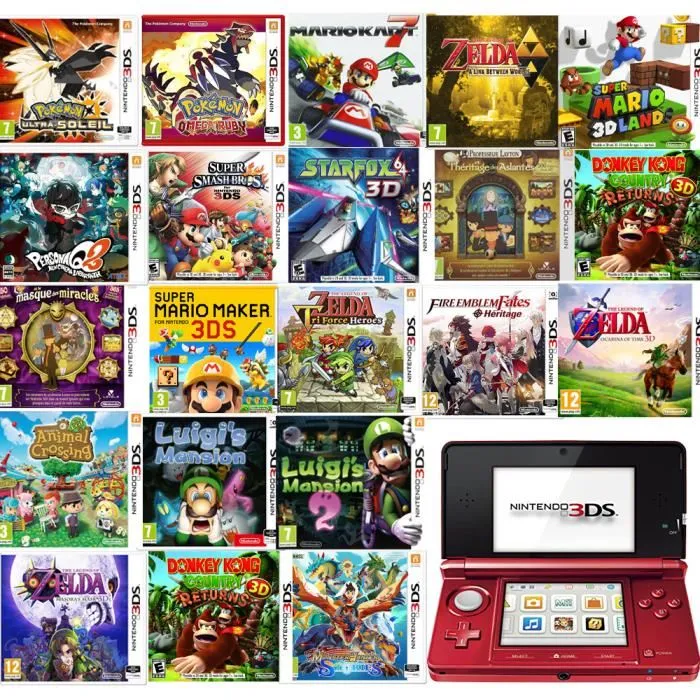 Console portable - Nintendo 3DS - Rouge - Pack avec 21 jeux offerts Reconditionné - 249,98 € Console portable - Nintendo 3DS - Rouge - Pack avec 21 jeux offerts Reconditionné Nintendo reconditionné disponible sur Cdiscount Seconde Vie | Dero