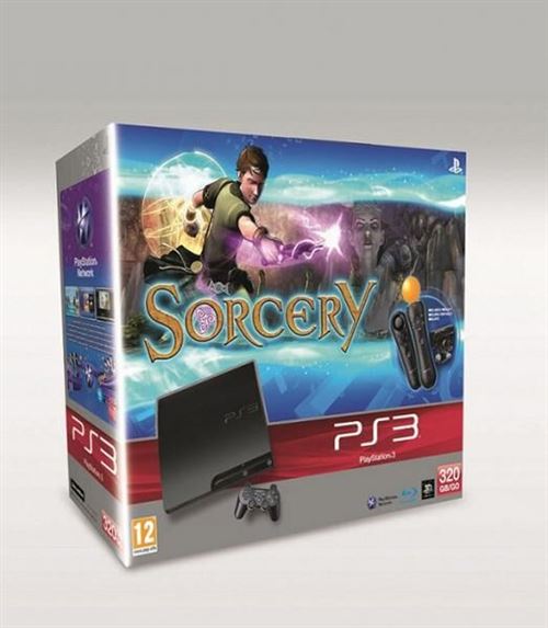 Console PS3 Slim 320 Go Sony + Pack découverte PS Move + manette de détection de mouvements PS Move + Sorcery - Console PlayStation 3 Sony État correct Sony reconditionné disponible sur Fnac