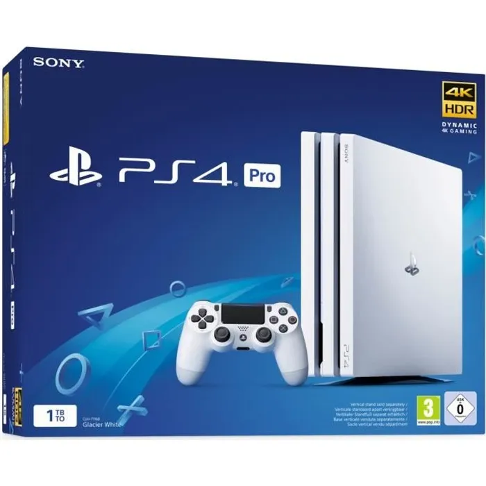 Console PS4 Pro 1To Blanche/White Glacier - PlayStation Officiel refurbished reconditionné disponible sur Cdiscount Seconde Vie