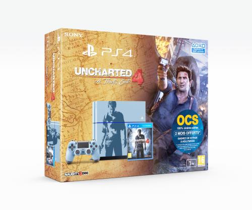 Console PS4 Sony 1 To Edition Limitée + Uncharted 4 État correct Sony reconditionné disponible sur Fnac
