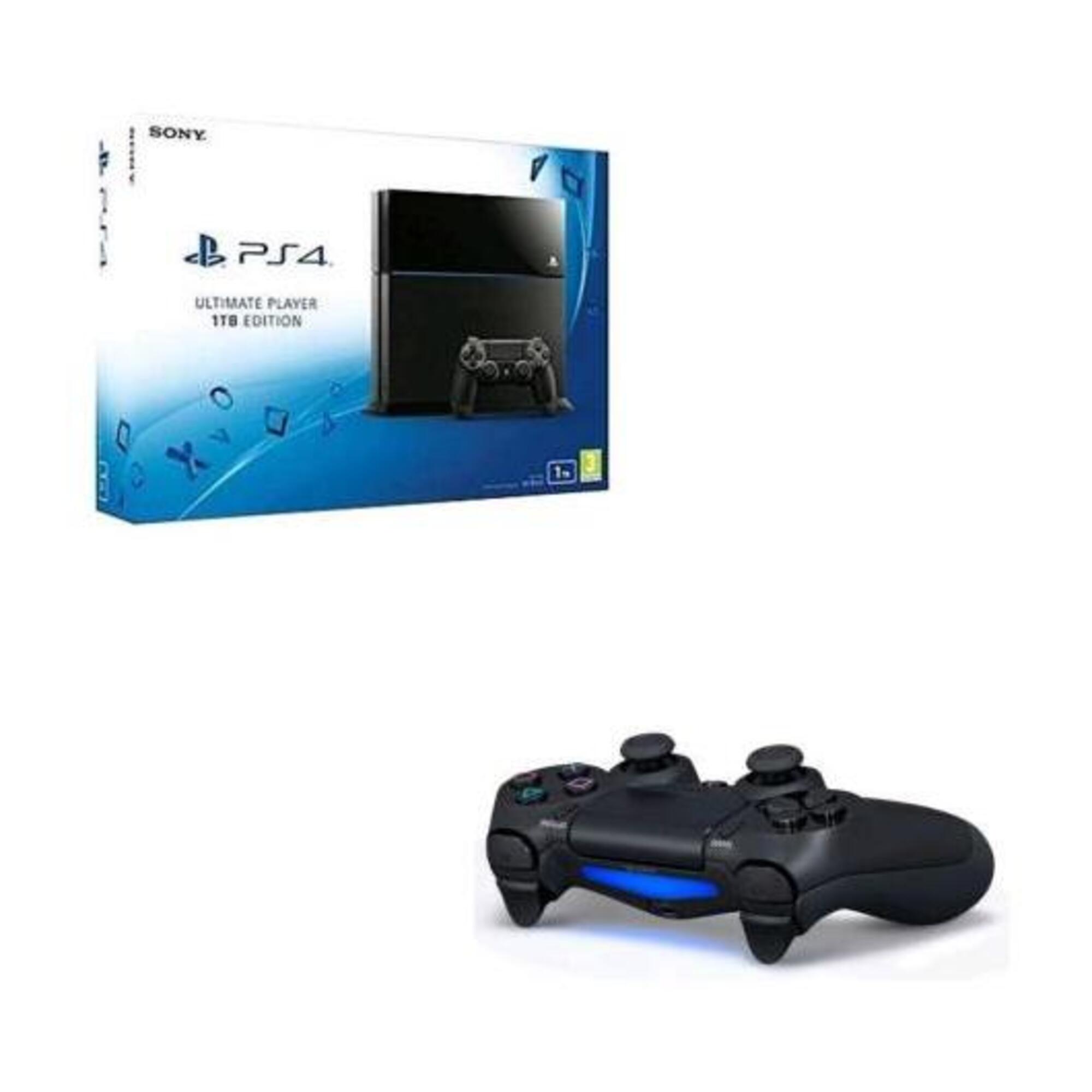 Console PS4 Sony 1 To Noire + Manette Sony Dual Shock 4 PS4 - Bon état Bon état Sony reconditionné disponible sur Pixmania