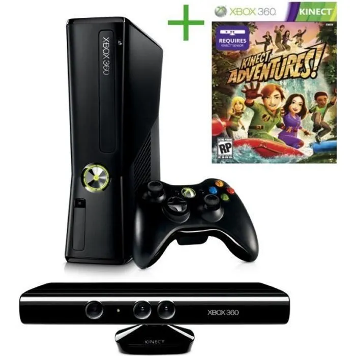 Console salon - Microsoft - XBOX 360 4 Go + KINECT + KINECT ADVENTURES - Noir - Bundle - Garantie 3 mois Reconditionné - 145,00 € Console salon - Microsoft - XBOX 360 4 Go + KINECT + KINECT ADVENTURES - Noir - Bundle - Garantie 3 mois Reconditionné reconditionné disponible sur Cdiscount Seconde Vie