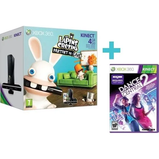 Console salon - Microsoft - Xbox 360 - 4Go - Lapins Crétins + Dance Central 2 Reconditionné - 146,00 € Console salon - Microsoft - Xbox 360 - 4Go - Lapins Crétins + Dance Central 2 Reconditionné reconditionné disponible sur Cdiscount Seconde Vie