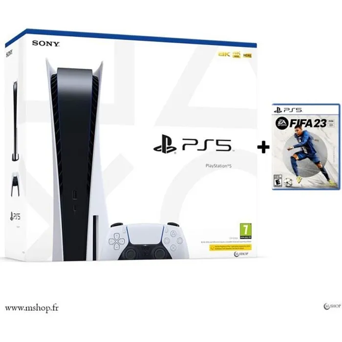 Console salon - Sony - PlayStation 5 Edition Standard - 825 Go - Blanc - FIFA 23 PS5 Reconditionné - 589,00 € Console salon - Sony - PlayStation 5 Edition Standard - 825 Go - Blanc - FIFA 23 PS5 Reconditionné Sony reconditionné disponible sur Cdiscount Seconde Vie