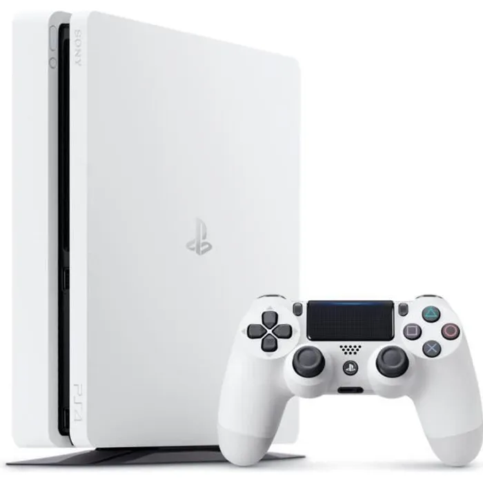 Console salon - Sony - PS4 Slim Glacier White 500 Go - Blanc - 24 Janvier 2017 Reconditionné - 188,05 € Console salon - Sony - PS4 Slim Glacier White 500 Go - Blanc - 24 Janvier 2017 Reconditionné Sony Interactive Entertainment reconditionné disponible sur Cdiscount Seconde Vie