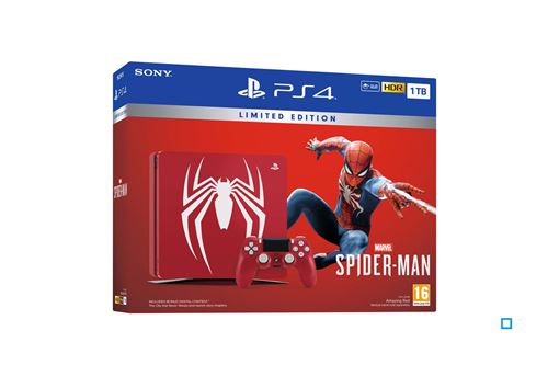 Console Sony PS 4 Slim 1 To Rouge + Manette DualShock Edition Spéciale Marvel’s Spider-man État correct reconditionné disponible sur Fnac