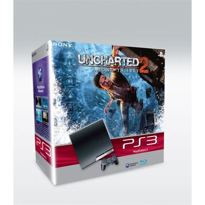 Console Sony PS3 Slim 250 Go + Uncharted 2 Among Thieves - Full HD Blu-Ray 1 an de garantie Reconditionné reconditionné disponible sur Cdiscount Seconde Vie