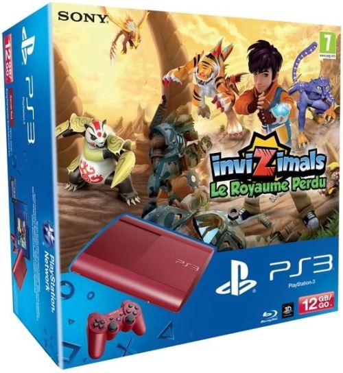 Console Sony PS3 Ultra Slim 12 Go rouge + Invizimals Le Royaume Perdu État correct Sony reconditionné disponible sur Fnac
