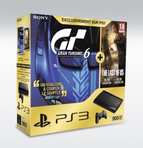 Console Sony PS3 Ultra Slim 500 Go + Gran Turismo 6 Edition Spéciale + The Last Of Us État correct Sony reconditionné disponible sur Fnac