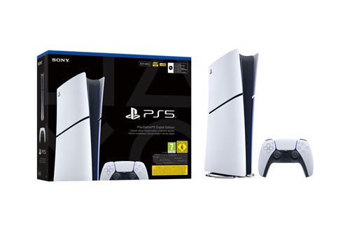 Console Sony PS5 Slim Edition Digital Blanc État correct Sony reconditionné disponible sur Fnac