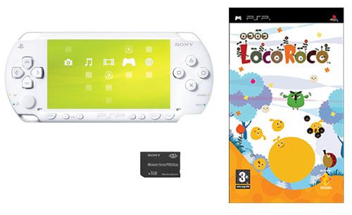 Console Sony PSP Value Pack Blanche Céramique + Memory Stick Duo 1 Go + LocoRoco État correct Sony reconditionné disponible sur Fnac