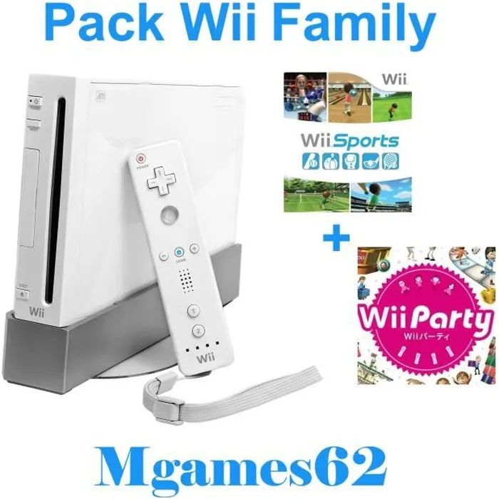 Console Wii Nintendo Blanche Family Pack Mgames62 refurbished - 164,90 € Console Wii Nintendo Blanche Family Pack Mgames62 refurbished reconditionné disponible sur Cdiscount Seconde Vie