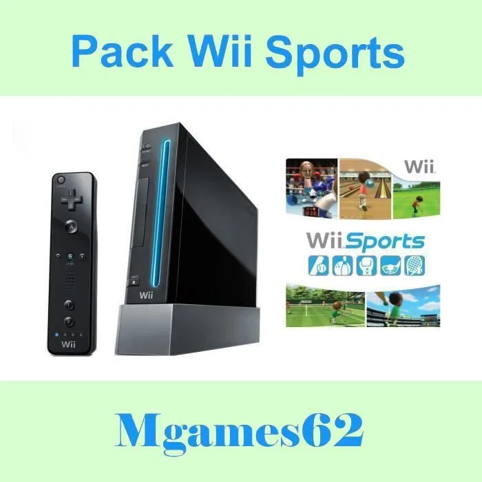 Console Wii Nintendo - Noir - Wii Sports Pack - Sans fil - Adaptateur secteur - Collector Reconditionné - 134,90 € Console Wii Nintendo - Noir - Wii Sports Pack - Sans fil - Adaptateur secteur - Collector Reconditionné Nintendo reconditionné disponible sur Cdiscount Seconde Vie
