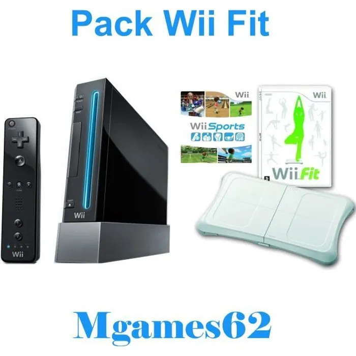 Acheter Console Wii Nintendo Noir + Wii Sports + Wii Fit + Balance Board Mgames62 refurbished - 179,90 € Console Wii Nintendo Noir + Wii Sports + Wii Fit + Balance Board Mgames62 refurbished reconditionné disponible sur Cdiscount Seconde Vie