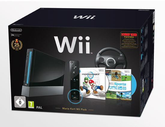 Console Wii noire Nintendo Pack Anniversaire 25 ans + Mario Kart + volant + Wii Sports + Donkey Kong Original État correct - 129,95 € Console Wii noire Nintendo Pack Anniversaire 25 ans + Mario Kart + volant + Wii Sports + Donkey Kong Original État correct reconditionné disponible sur Fnac