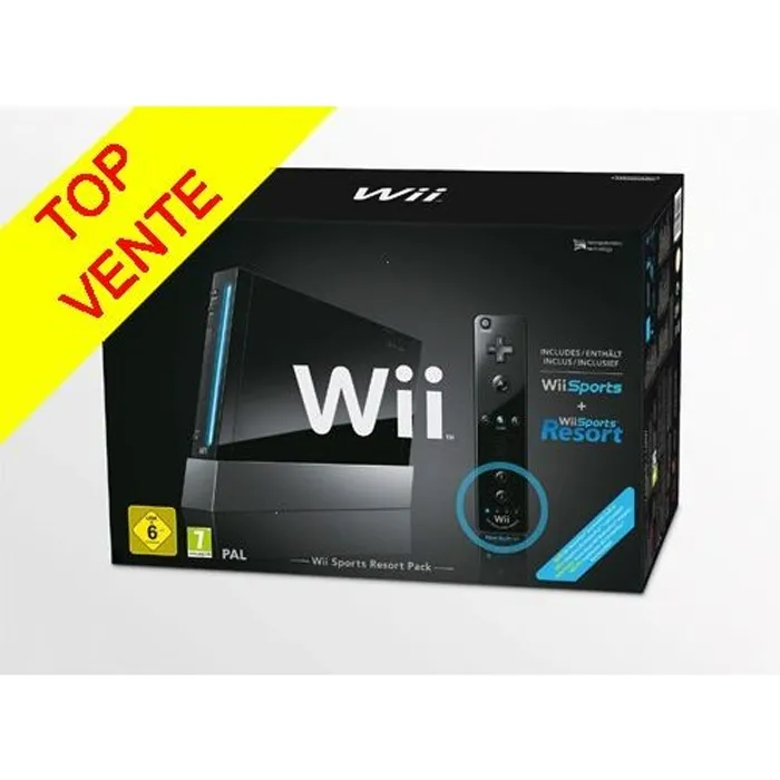 CONSOLE Wii NOIRE SPORTS RESORT Reconditionné Nintendo reconditionné disponible sur Cdiscount Seconde Vie