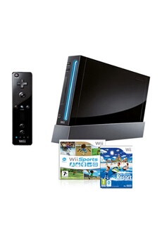 Console Wii noire + Wii Sports et Wii Sports Resort Edition Limitée Bon état Nintendo reconditionné disponible sur Darty