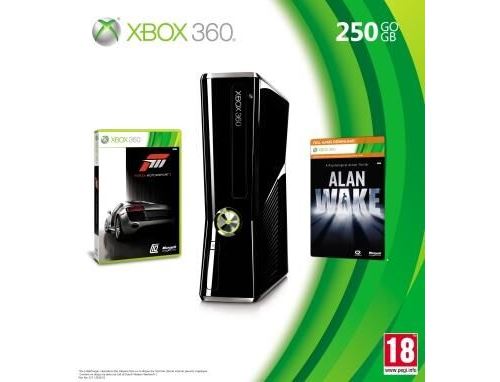 Console Xbox 360 250 Go Microsoft + Alan Wake & Forza Motorsport 3 à télécharger État correct Microsoft (en supposant que MSOF soit une abréviation reconditionné disponible sur Fnac