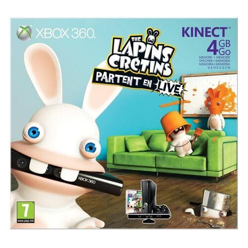 Console Xbox 360 4 Go Microsoft + capteur Kinect + The Lapins Crétins Partent en Live État correct Microsoft (en supposant que MSOF soit une abréviation reconditionné disponible sur Fnac