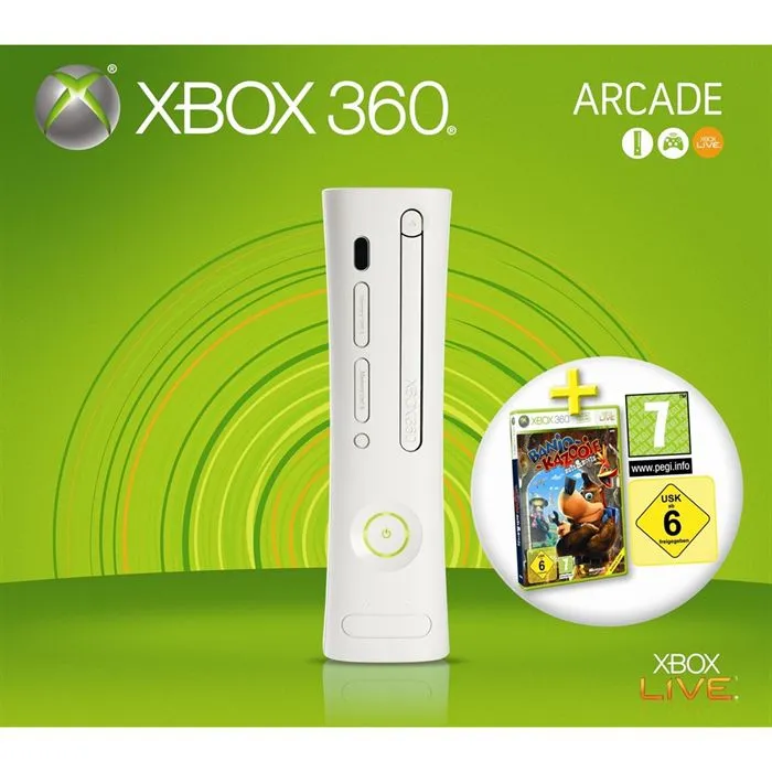 Console Xbox 360 Arcade Banjo & Kazooie - Microsoft - Bundle - Blanc - 256 Mo - HDMI et YUV refurbished reconditionné disponible sur Cdiscount Seconde Vie