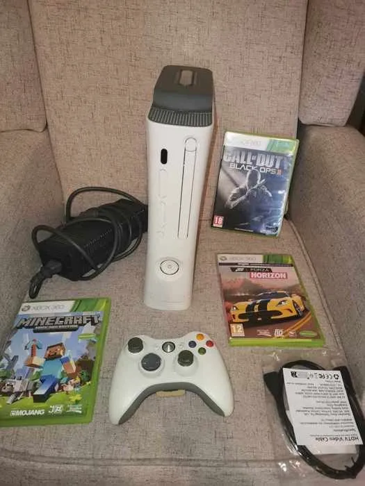 Console XBOX 360 Blanche + 3 jeux Xbox 360 Reconditionné Microsoft reconditionné disponible sur Cdiscount Seconde Vie | Dero