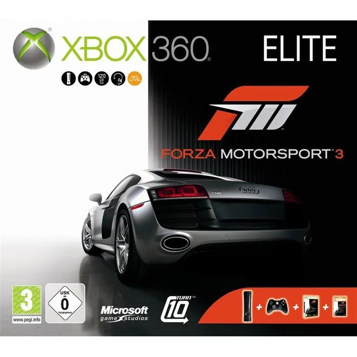 Console Xbox 360 Elite Forza Motorsport 3 - Microsoft - Noir - 120 Go - Bundle - Plateforme Xbox 360 refurbished - 130,00 € Console Xbox 360 Elite Forza Motorsport 3 - Microsoft - Noir - 120 Go - Bundle - Plateforme Xbox 360 refurbished reconditionné disponible sur Cdiscount Seconde Vie