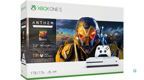 Console Xbox One S 1 To Blanc + Anthem Legion of Dawn Edition État correct - 413,87 € Console Xbox One S 1 To Blanc + Anthem Legion of Dawn Edition État correct Microsoft reconditionné disponible sur Fnac