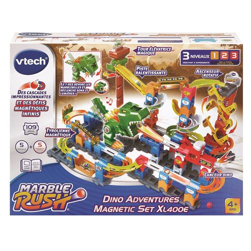 Construction circuit bille Vtech Marble Rush Dino adventures Magnetic Set XL400E État correct VTech reconditionné disponible sur Fnac | Dero