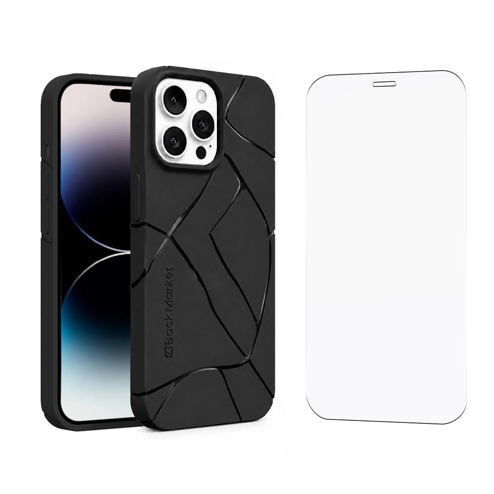 Coque Back Market iPhone 14 Pro et écran de protection - Plastique recyclé - Noir (Kintsugi) Reconditionné - 19,99 € Coque Back Market iPhone 14 Pro et écran de protection - Plastique recyclé - Noir (Kintsugi) Reconditionné Back Market reconditionné disponible sur Backmarket