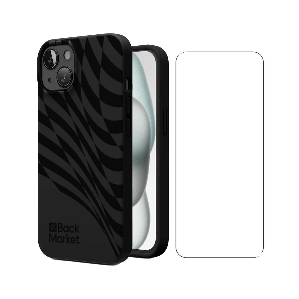 Acheter Coque Back Market iPhone 15 et écran de protection - Plastique recyclé - Noir Reconditionné - 17,99 € | Dero Coque Back Market iPhone 15 et écran de protection - Plastique recyclé - Noir Reconditionné Back Market reconditionné disponible sur Backmarket | Dero