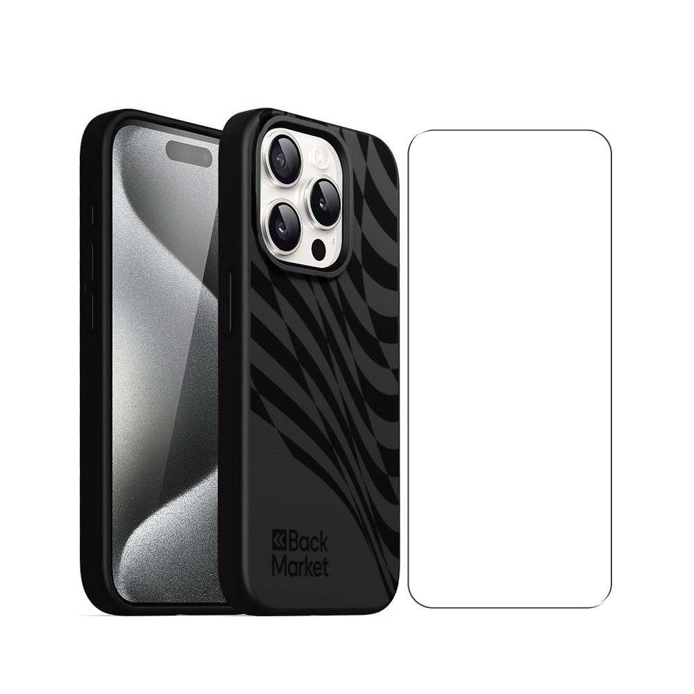 Coque Back Market iPhone 15 Pro et écran de protection - Plastique recyclé - Noir Reconditionné - 18,99 € Coque Back Market iPhone 15 Pro et écran de protection - Plastique recyclé - Noir Reconditionné Back Market reconditionné disponible sur Backmarket
