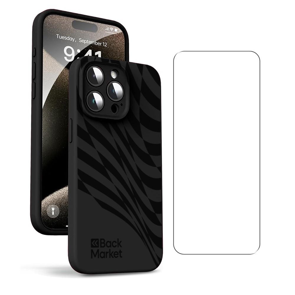 Coque Back Market iPhone 15 Pro Max et écran de protection - Plastique recyclé - Noir Reconditionné - 18,99 € Coque Back Market iPhone 15 Pro Max et écran de protection - Plastique recyclé - Noir Reconditionné Back Market reconditionné disponible sur Backmarket