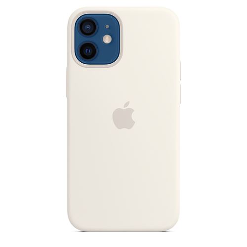 Coque en silicone Apple MagSafe pour iPhone 12 mini Blanc État correct Apple reconditionné disponible sur Fnac