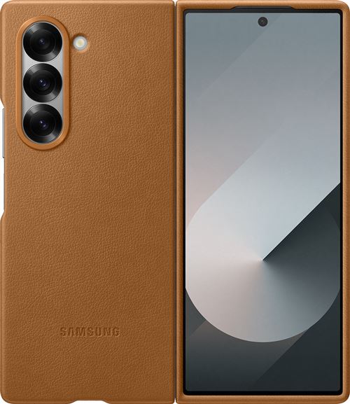 Coque en simili cuir Samsung pour Samsung Galaxy Z Fold 6 Brun État correct reconditionné disponible sur Fnac