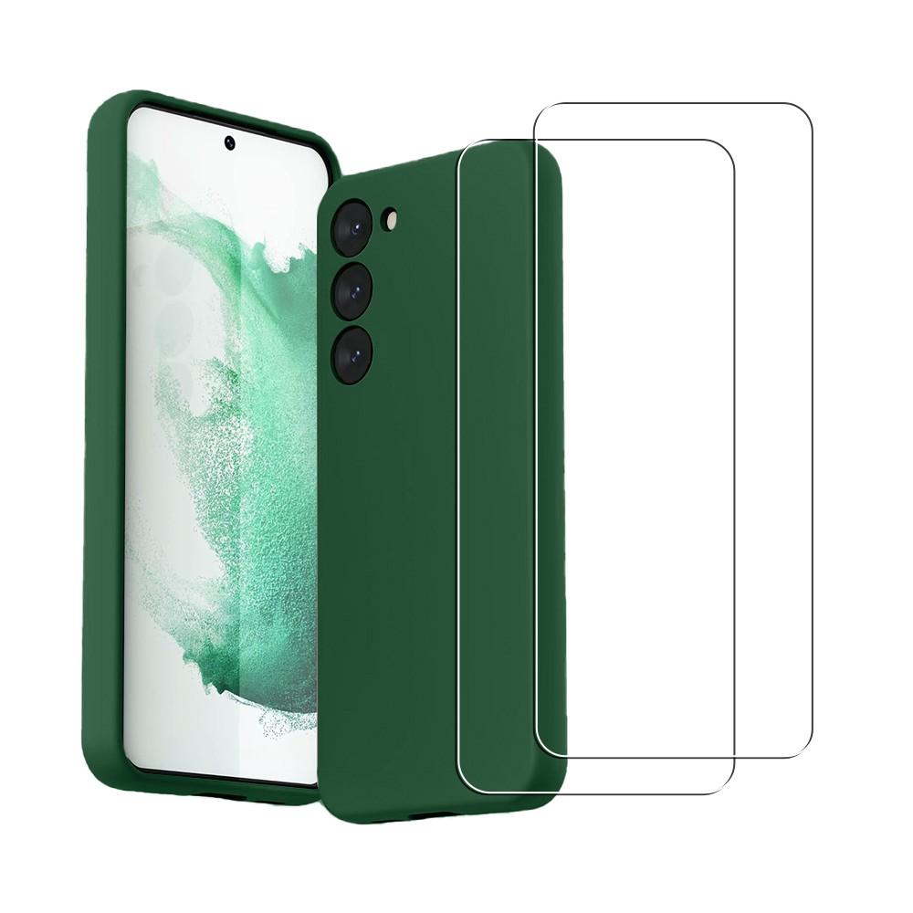 Coque Galaxy S23 et 2 écrans de protection - Silicone - Vert Reconditionné N/A reconditionné disponible sur Backmarket