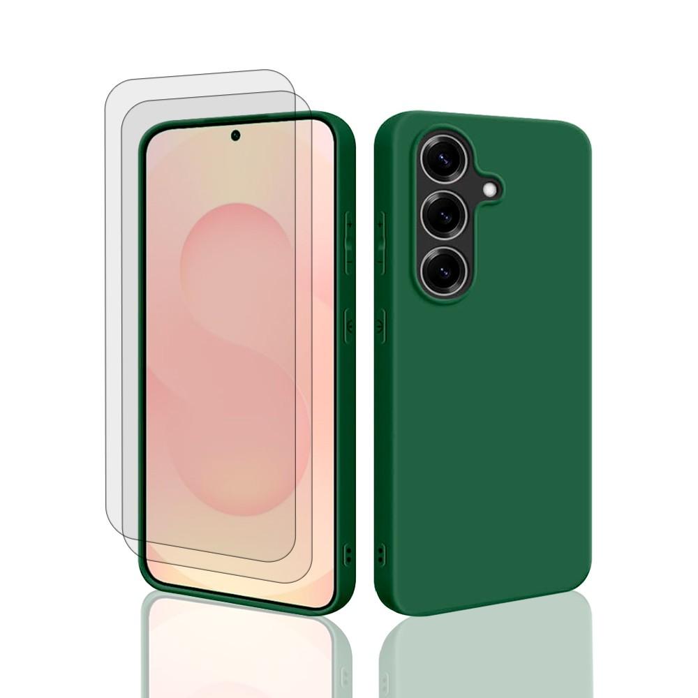Coque Galaxy S25 et 2 écrans de protection - Silicone - Vert Reconditionné N/A reconditionné disponible sur Backmarket | Dero