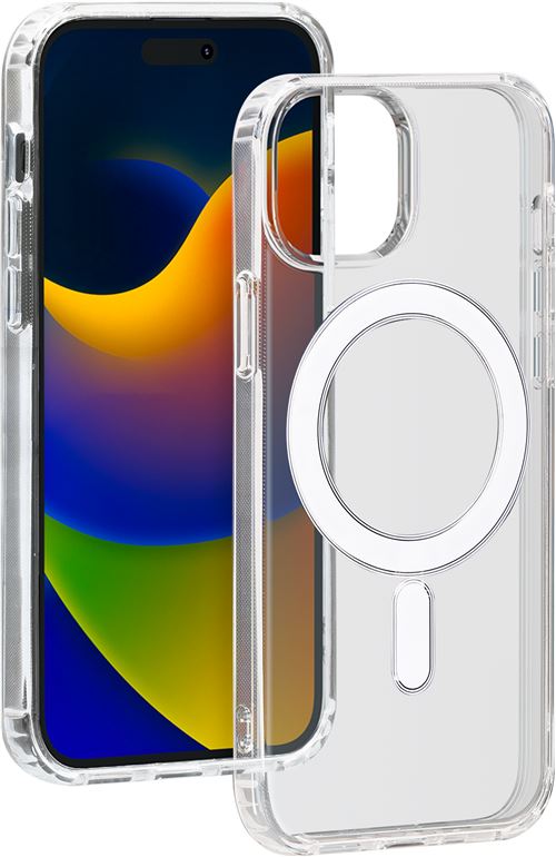 Coque hybride en silicone BigBen Connected Magsafe pour iPhone 15 Plus Transparent État correct BBC reconditionné disponible sur Fnac
