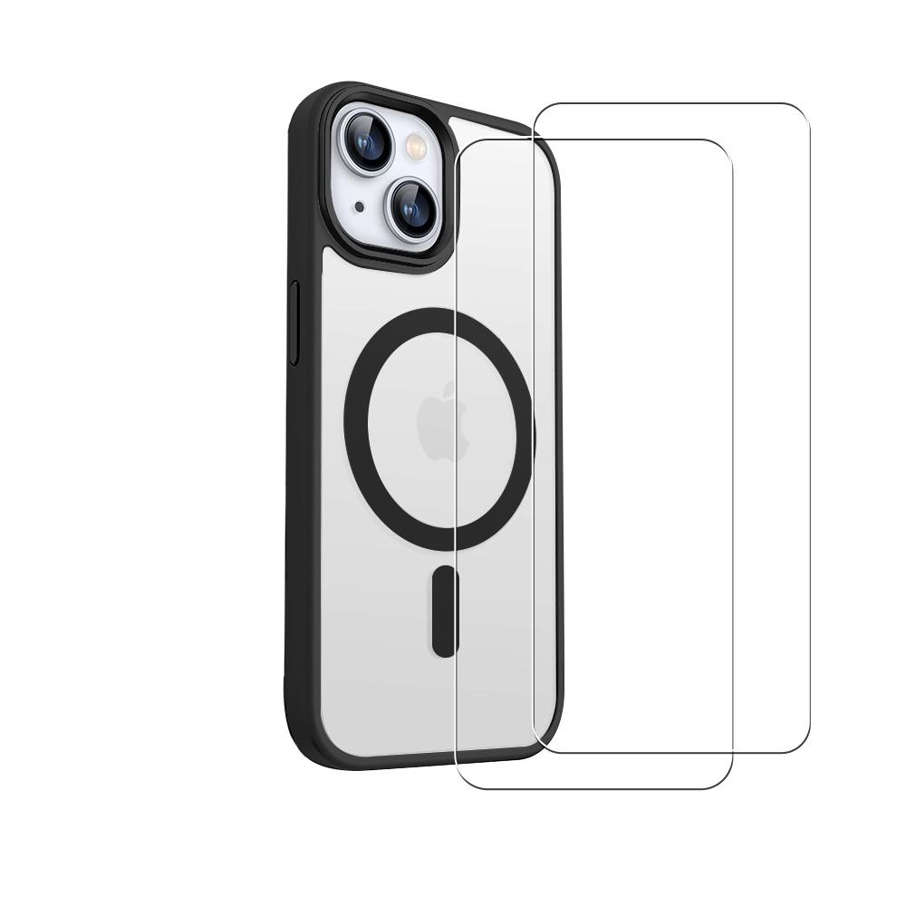 Coque iPhone 14 et 2 écrans de protection - TPU - Noire et transparente Reconditionné N/A reconditionné disponible sur Backmarket | Dero