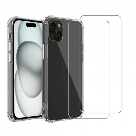 Coque iPhone 15 Plus et 2 écrans de protection - TPU - Transparent Reconditionné N/A reconditionné disponible sur Backmarket