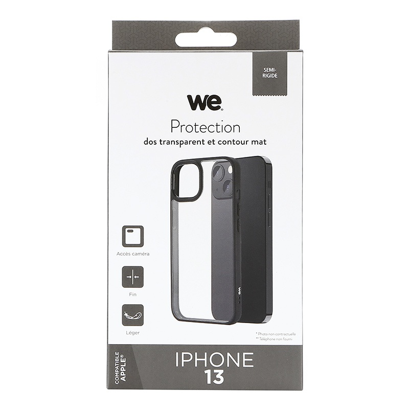 Coque We Apple Iphone 13 Contour Noir Bon état - 12,98 € Coque We Apple Iphone 13 Contour Noir Bon état reconditionné disponible sur Electro Depot