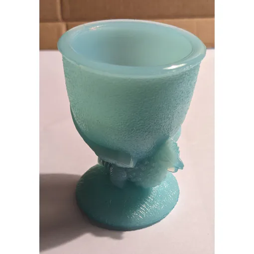 Coquetier Vintage Vallerysthal En Opaline Bleue occasion reconditionné disponible sur Rakuten