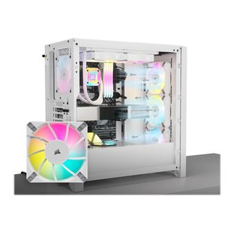 Corsair iCUE 4000D RGB Midi Tower Blanc - Excellent état Parfait état - 70,83 € Corsair iCUE 4000D RGB Midi Tower Blanc - Excellent état Parfait état Corsair reconditionné disponible sur Pixmania