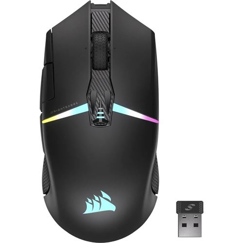 CORSAIR NIGHTSABRE WIRELESS RGB - Souris - droitiers et gauchers - optique - 11 boutons - sans fil - Bluetooth, 2.4 GHz - récepteur sans fil USB État correct N/A reconditionné disponible sur Fnac
